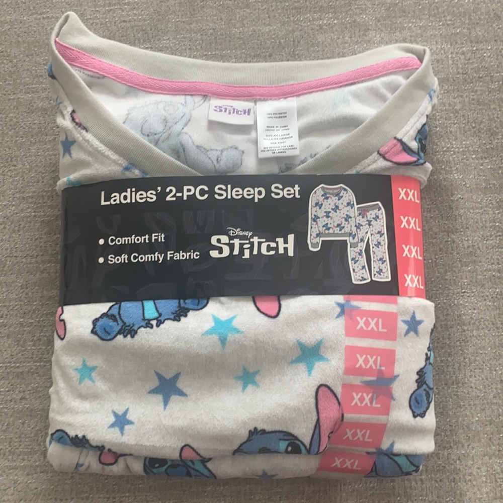 Disney Stitch 2 piece pajama set. Size XXL NWT